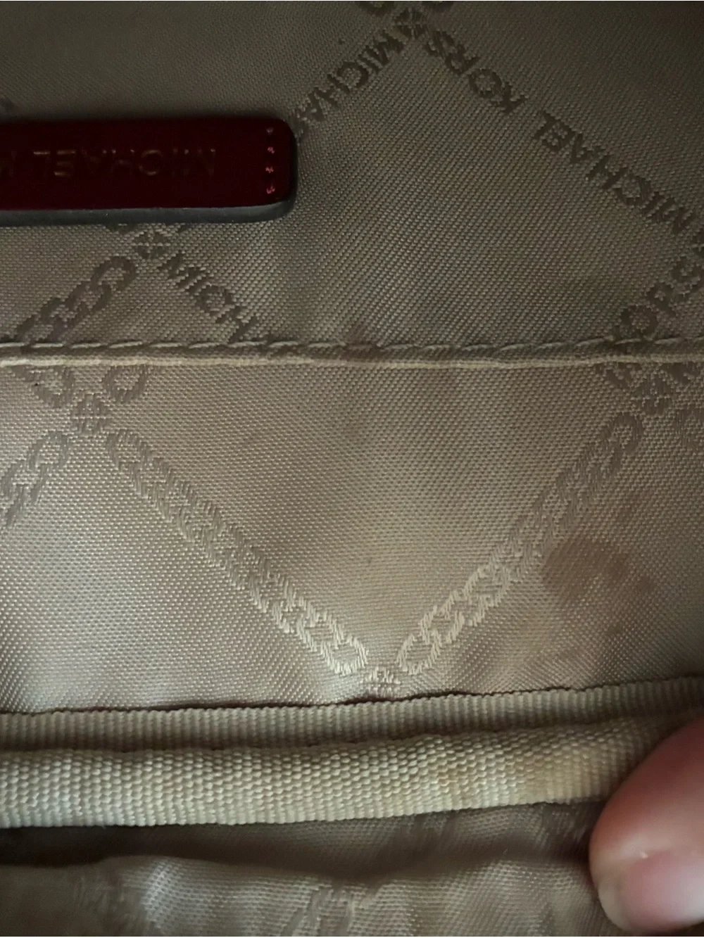 Michael Kors Burgundy Leather Crossbody with Gold Hardware